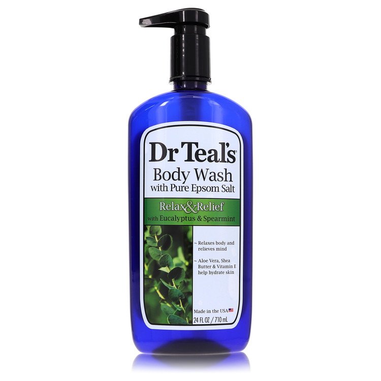 Dr Teal's Body Wash With Pure Epsom Salt by Dr Teal's Relax & Relief Body Wash with Eucalyptus & Spearmint 24 oz for Women