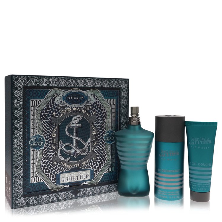 Jean Paul Gaultier by Jean Paul Gaultier Gift Set -- 4.2 oz Eau De Toilette Spray + 5.1 oz Deodorant Spray + 2.5 oz Shower Gel for Men