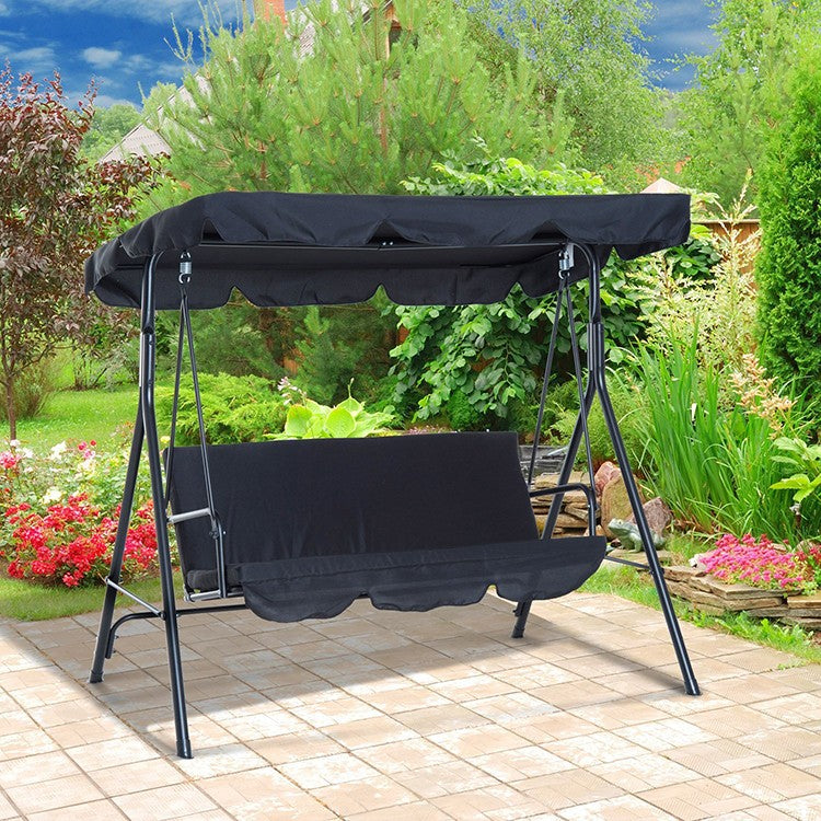 3-Seat Garden Patio Hanging Chair Cover Waterproof Sun Protection Swing Dust Cover Outdoor
