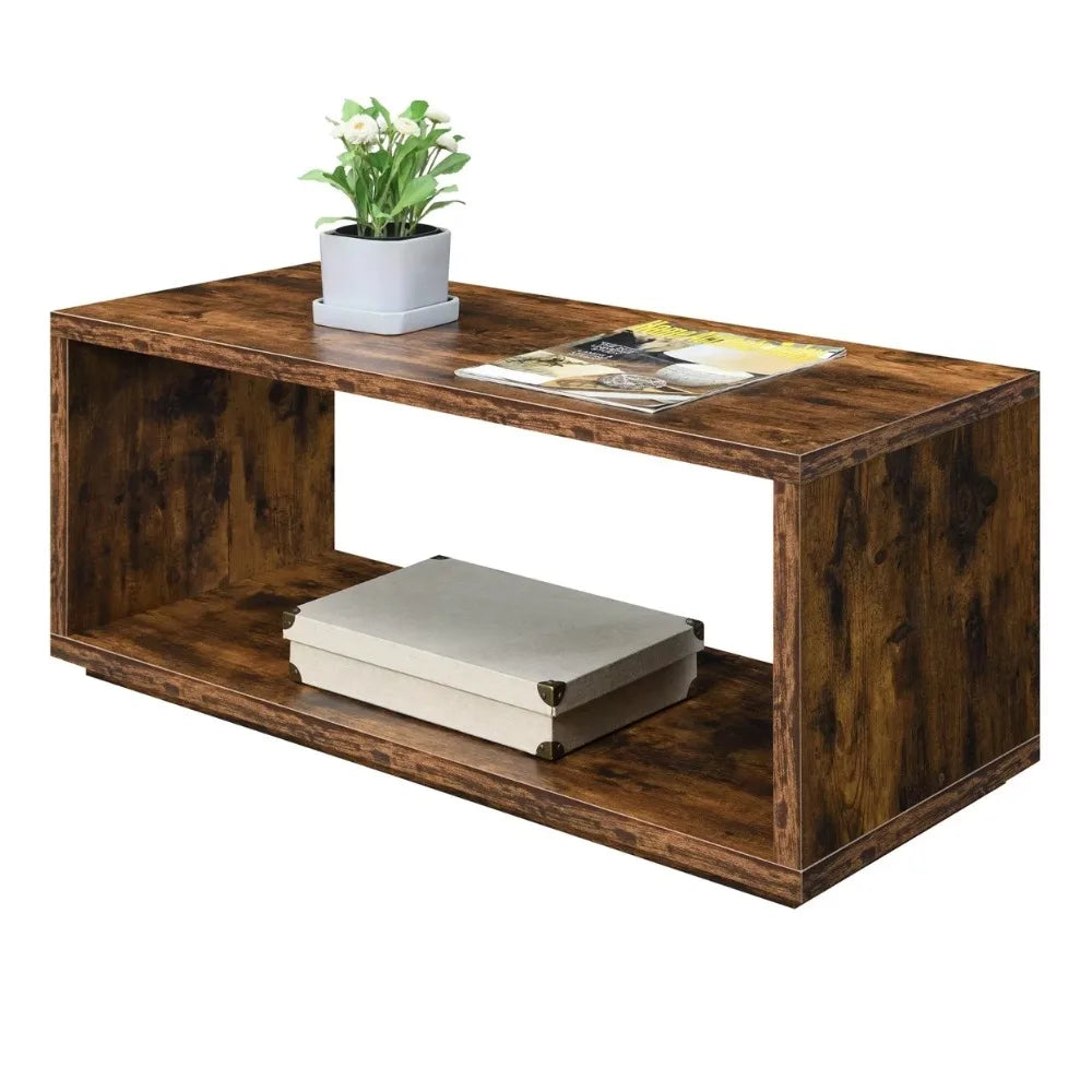 Mini Coffee Table for Wood Living Room Faux White Marble Modern Living Room Center