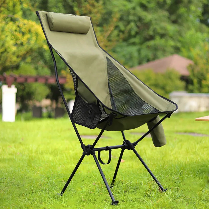New Outdoor Ultra Light Aluminum Alloy Folding Portable Raised Backrest Fishing Leisure