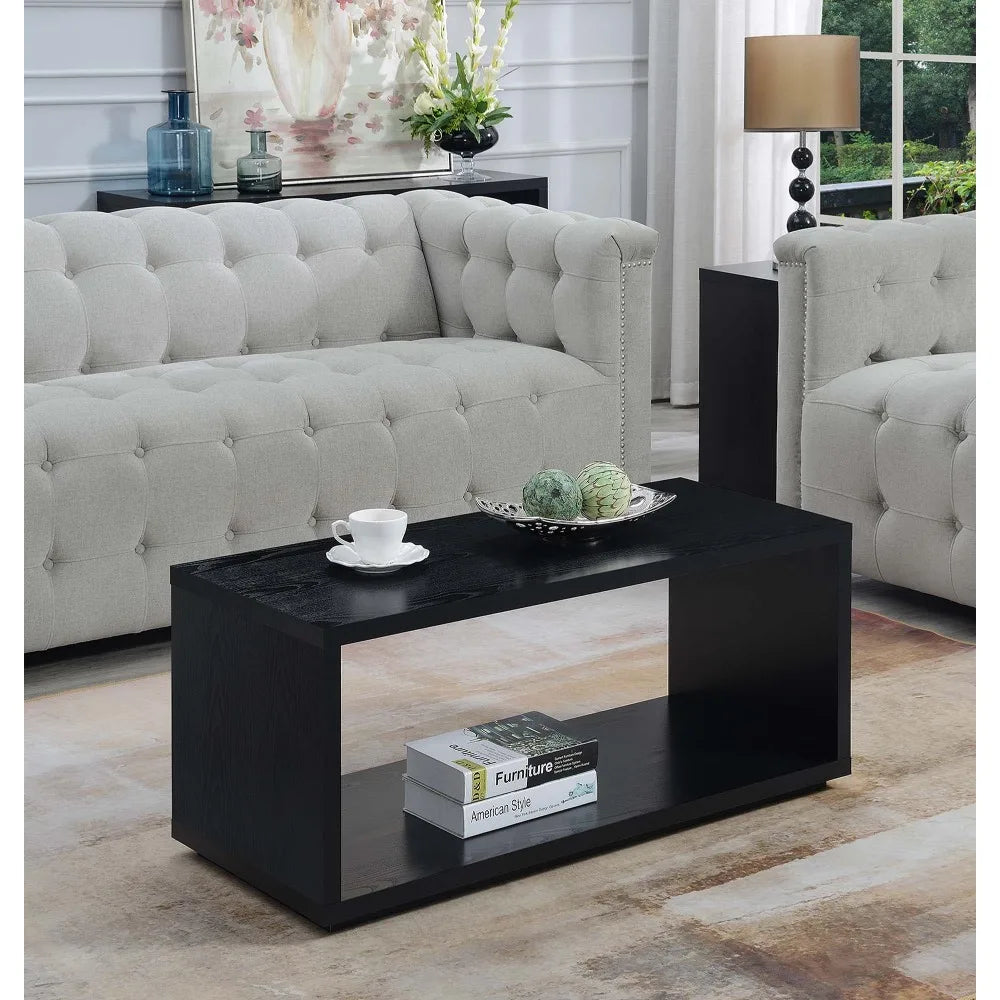 Mini Coffee Table for Wood Living Room Faux White Marble Modern Living Room Center