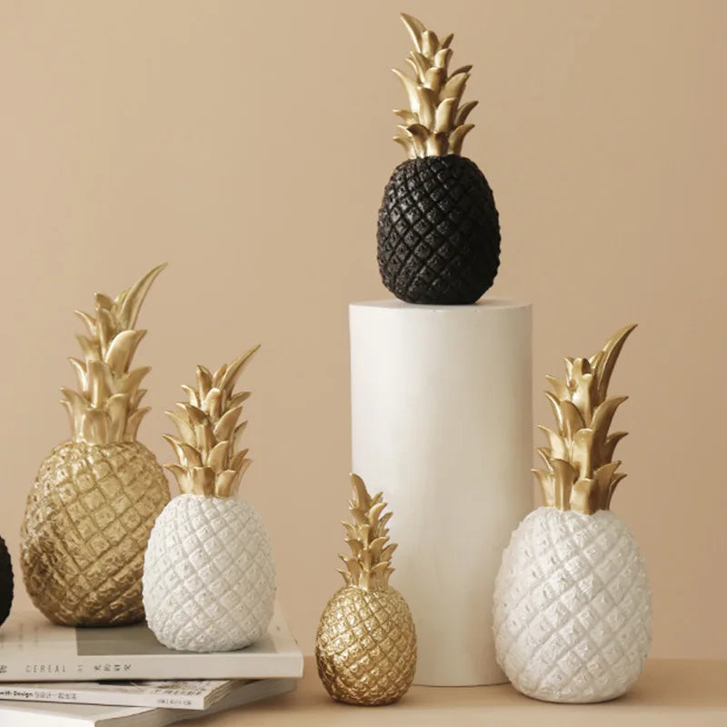 Style Resin Gold Pineapple Home Decor Cabinet Window Display Craft luxurious Table Home Decoration